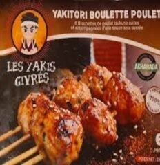 Yakitori Boullette de poulet x 6 Yakis givrés 250g Achahada