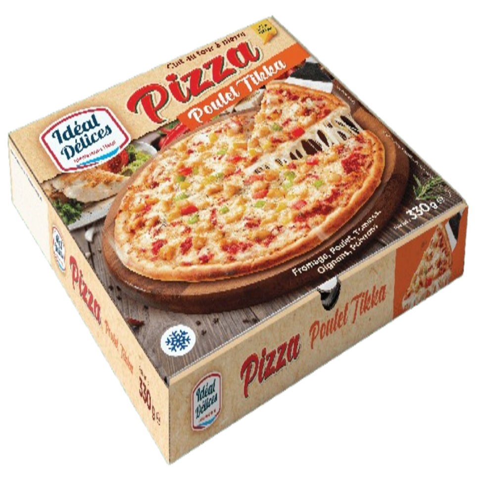idéal délices pizza poulet tikka 330g
