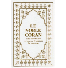 Noble Coran Bilingue Blanc Doré