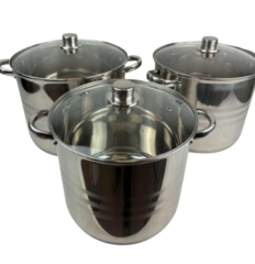 SET DE 3 MARMITES A INDUCTION AVEC COUVERCLE