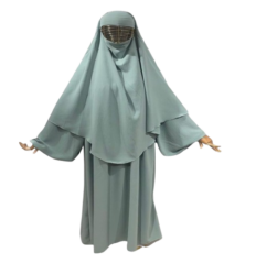 Abaya vert pastel