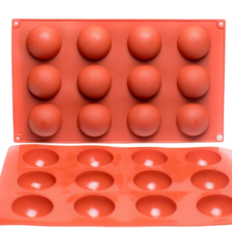 Moule silicone 12 demi sphère