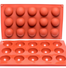 Moule silicone 15 Demi Sphères Ø4 cm