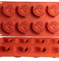 Moule silicone 8 Coeur cannelé