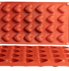 Moule silicone 24 mini Cœurs