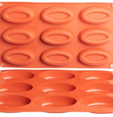 Moule silicone 9 savarin ovale long