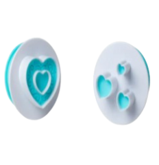 Découpoir à poussoir Cœur lot de 2