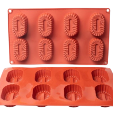Moule silicone Ovale à stries