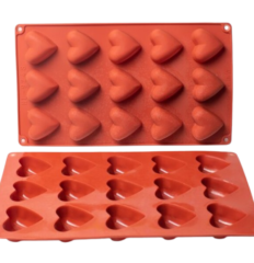 Moule silicone 15 Coeurs