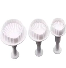 Lot de 3 emporte pièces piston Coquillage