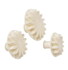 Lot de 3 emporte pièces piston Gerberas Tournesol