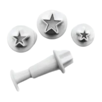 Lot de 4 emporte pièce piston Mini Etoiles