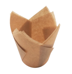 Caissettes tulipe kraft