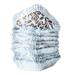 Caissettes Oriental Losange Argent x40
