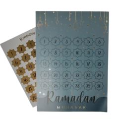 Calendrier Ramadan Mubarak Bleu et vert