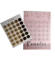 Calendrier Ramadan Mubarak + autocollants