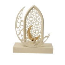 Lanterne lumineuse Blanc crème Ramadan Kareem