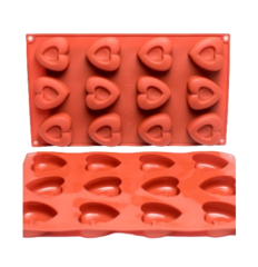 Moule silicone 12 savarin cœurs
