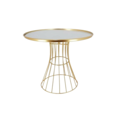 Présentoir miroir Or Patis décor Ø25cm