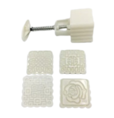 Mooncake 4 motifs Carré grands ou moule makrout a piston