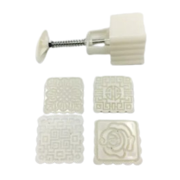 Mooncake 4 motifs Carré grands ou moule makrout a piston