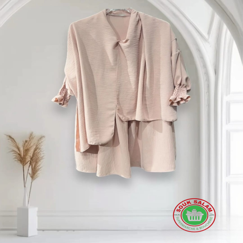 abaya 2 pieces abaya robe avec khimar