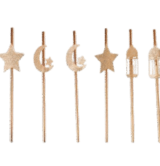 Pailles orientales Rose gold x6