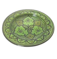 Assiette marocaine décorative en poterie