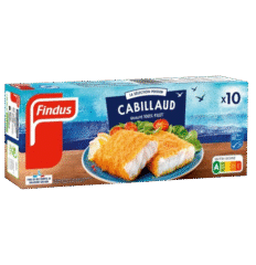 Poissons panés de cabillaud Qualité 100% filet FINDUS