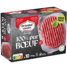 Steak Haché 100% Pur Bœuf Halal ORIENTAL VIANDES 750g