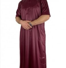 Qamis Emirati manches courtes Bordeaux
