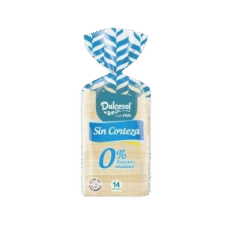 Dulcesol Pain de mie sans croûte avec 0% de sucres ajoutés
