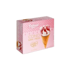 Dulcesol Cornet à la crème et aux fraises
