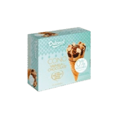 Dulcesol Cône vanille et chocolat 0% sucres ajoutés