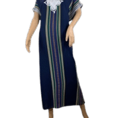 Gandoura marocaine - bleu marine