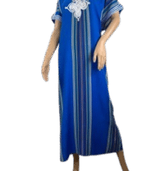Gandoura marocaine - bleu roi